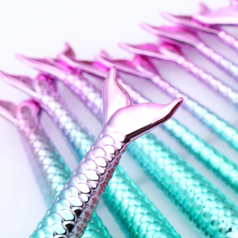 11pcs Makeup Brushes Kit Maquiagem Maquillaje New Mermaid Fo