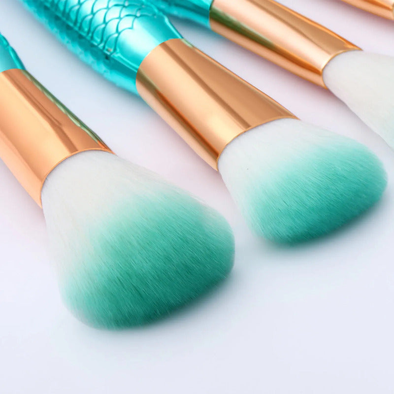 11pcs Makeup Brushes Kit Maquiagem Maquillaje New Mermaid Fo
