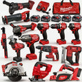 Professional Grade Milwaukee M18 Cordless Power Tool Set with 5 Batteries Charger for Construction Industrial Tool Combo Kit