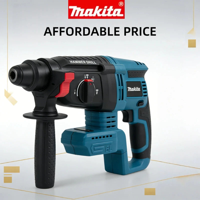 Martillo Rotativo Inalámbrico Compatible con Makita 26 mm Sin Escobillas