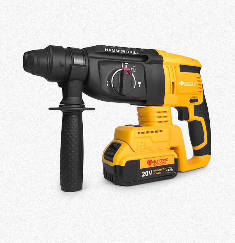 26mm Brushless Electric Hammer Cordless Multi-function Rotary Hammer Drill Four Modes Hammer Drill For Dewalt 20v Battery Pin