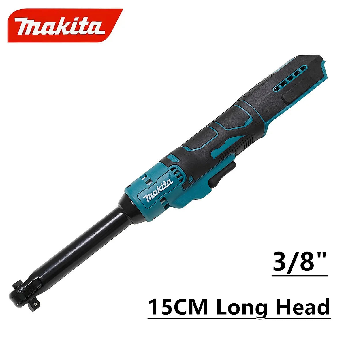 Llave de Carraca Eléctrica Inalámbrica 3/8 Pulgada Cabezal Extendido 15 cm