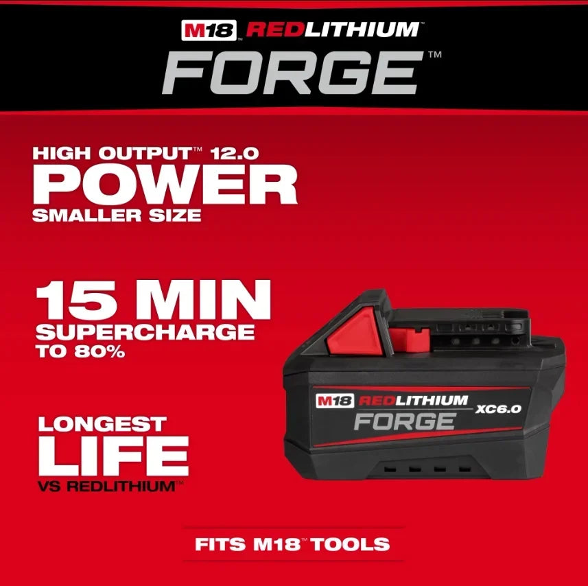 Milwaukee M18 FORGE battery18V  for Brushless Impact Wrench 1/2"Drive Cordless Electric Wrench for Professional Mechanics