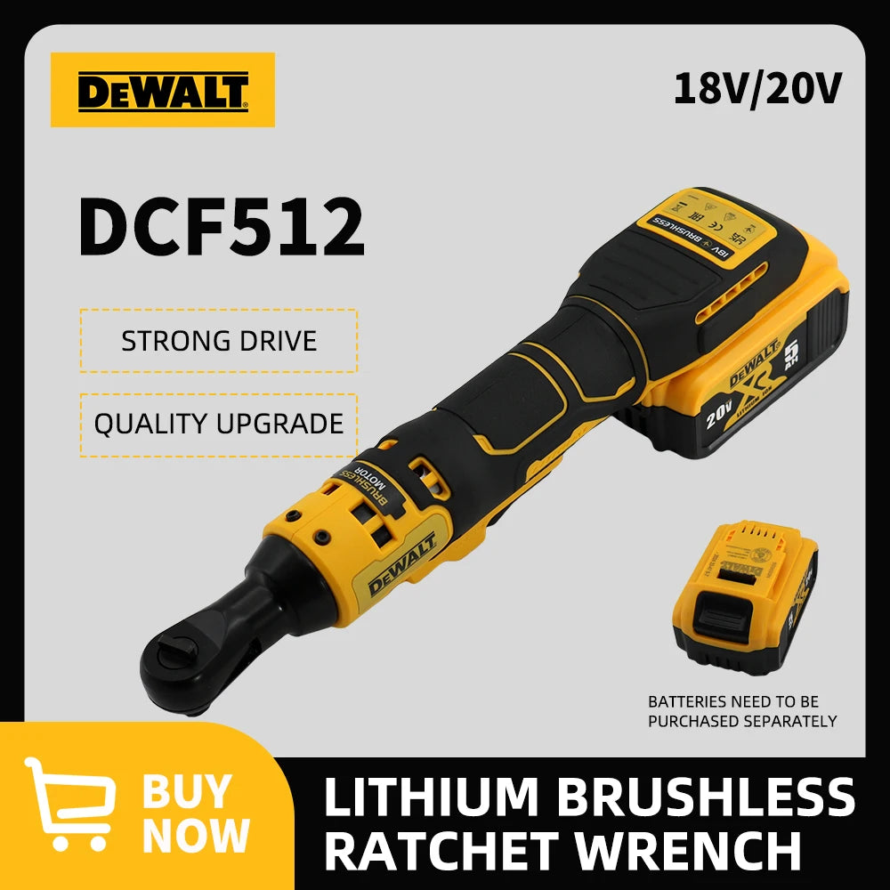 DEWALT DCF512 Ratchet Wrench Cordless Electric Impact Wrench 20V Battery 1/2 in 3/8 in Home Improvement Brushless
