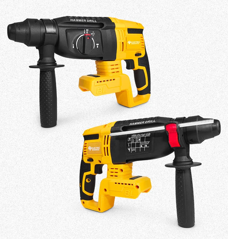 26mm Brushless Electric Hammer Cordless Multi-function Rotary Hammer Drill Four Modes Hammer Drill For Dewalt 20v Battery Pin