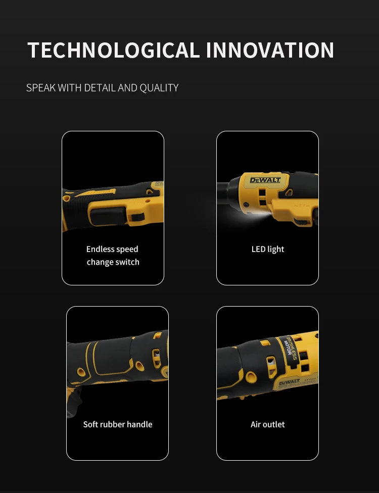 DEWALT DCF512 Ratchet Wrench Cordless Electric Impact Wrench 20V Battery 1/2 in 3/8 in Home Improvement Brushless