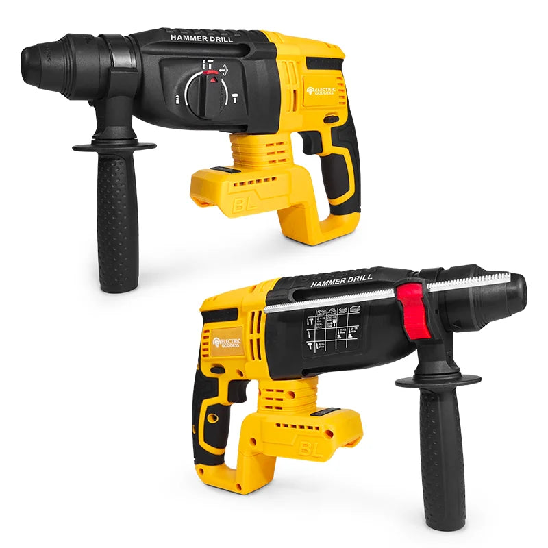26mm Brushless Electric Hammer Cordless Multi-function Rotary Hammer Drill Four Modes Hammer Drill For Dewalt 20v Battery Pin