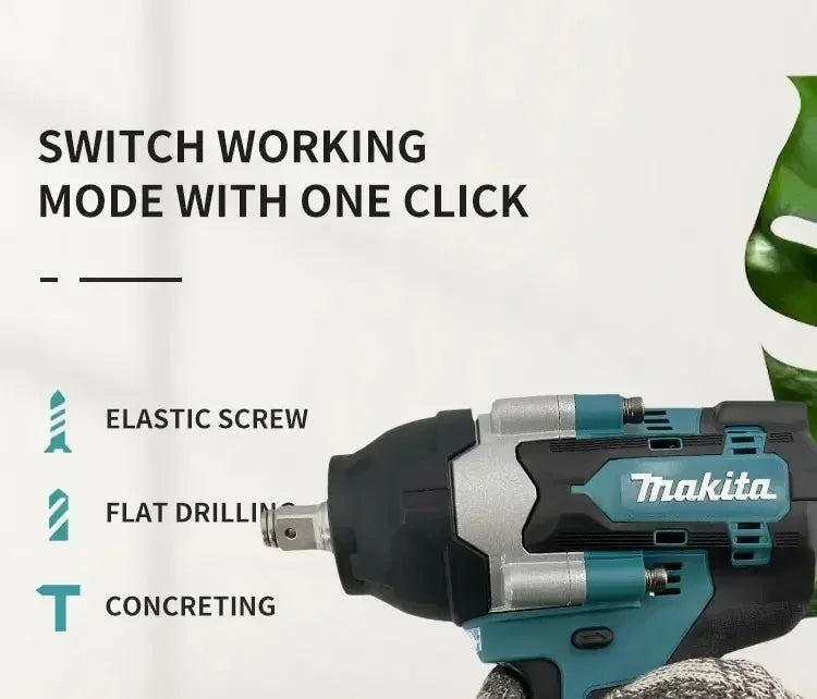 Makita Brushless DTW700 Electric Impact Wrench Cordless Electric Wrench 1/2 inch for Makita 18V Battery Screwdriver Power Tools