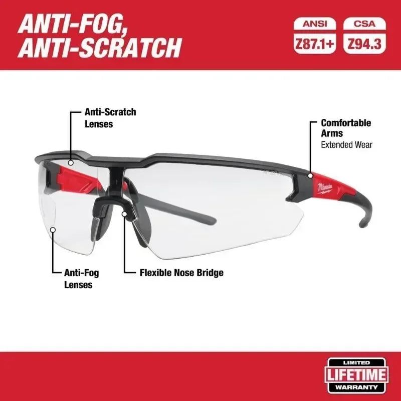 Milwaukee 48-73-2000 Tool Accessories, Transparent Safety Glasses, Goggles Milwaukee Tool 48-73-2000A