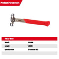 Milwaukee 16/24oz Steel Round Head Hammer, Impact Hammer Industrial Grade Anti-Slip Balance Design Durable 4932492346/4932492347