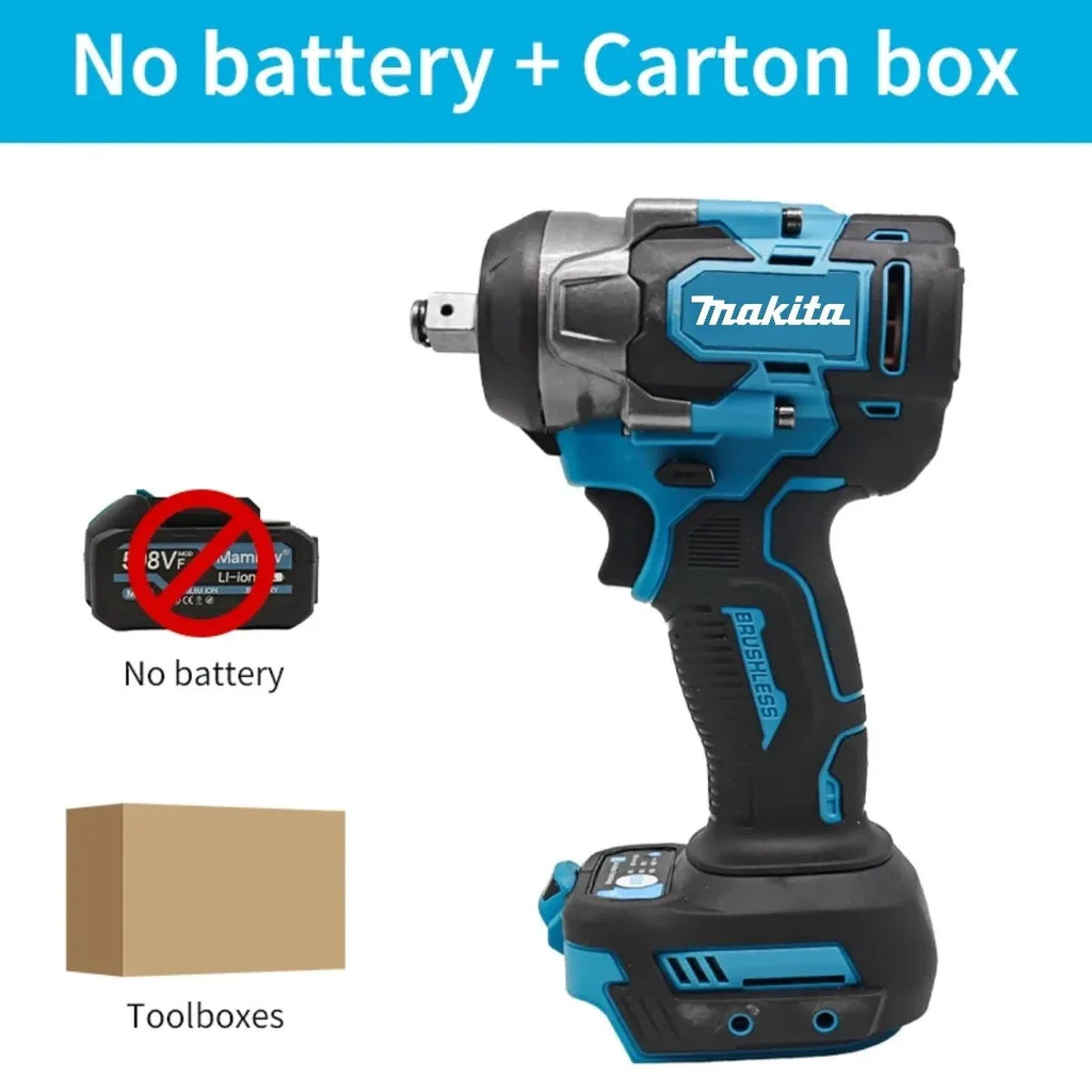 Makita 800Nm Cordless Impact Wrench 18V Brushless Power Tool Bare Unit for Bolt Working Fixture Dismantling and Household DIY