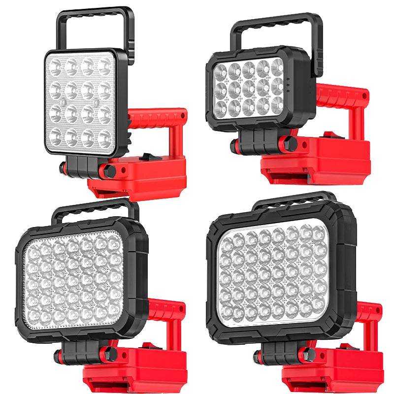 Led Light For Milwaukee Battery 18V Portable Spotlight Cordless Outdoor Work Fishing Handheld Emergency Tool Light No Battery