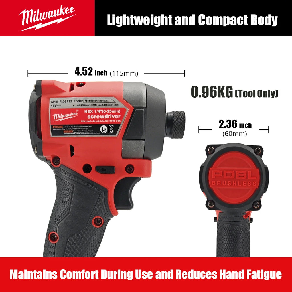 Milwaukee M18 Electric Screwdriver Powerful Cordless Screwdriver for Home Improvement And DIY Projects