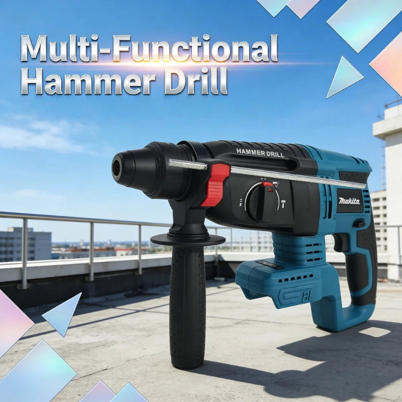 Martillo Rotativo Inalámbrico Compatible con Makita 26 mm Sin Escobillas