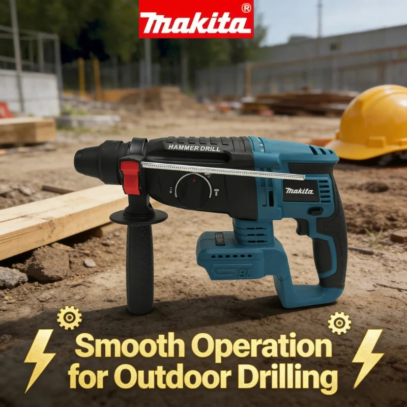 Martillo Rotativo Inalámbrico Compatible con Makita 26 mm Sin Escobillas