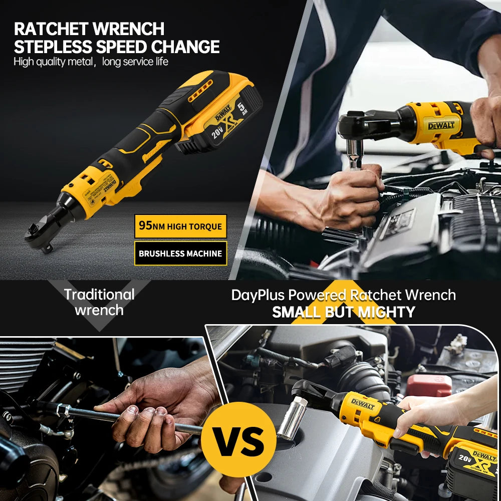 DEWALT DCF512 Ratchet Wrench Cordless Electric Impact Wrench 20V Battery 1/2 in 3/8 in Home Improvement Brushless