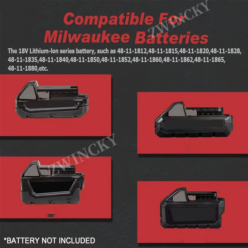 Led Light For Milwaukee Battery 18V Portable Spotlight Cordless Outdoor Work Fishing Handheld Emergency Tool Light No Battery
