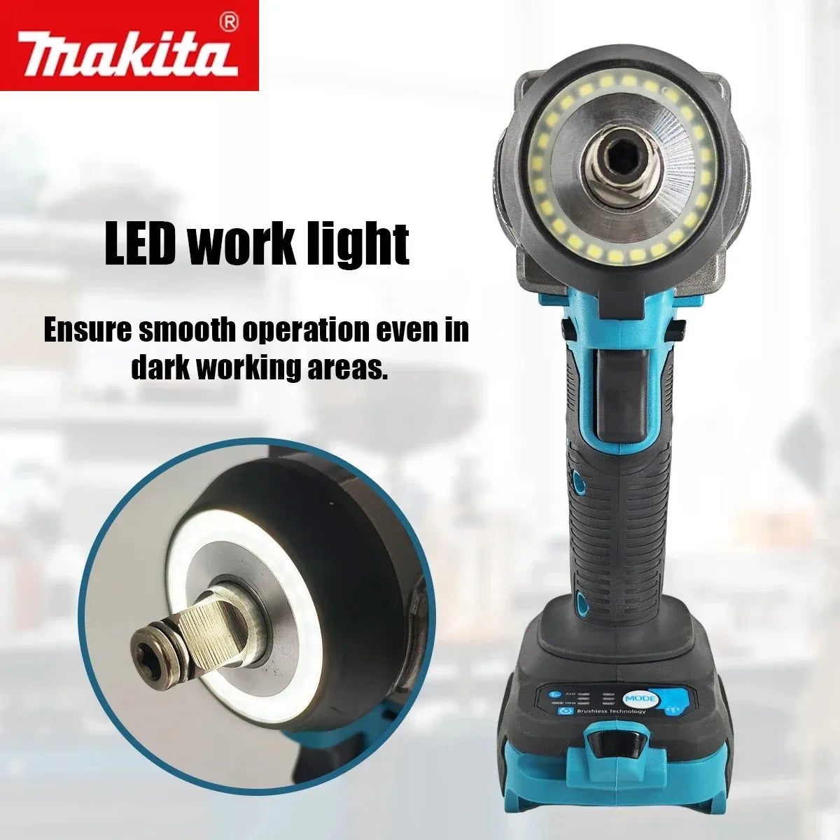 Makita 800Nm Cordless Impact Wrench 18V Brushless Power Tool Bare Unit for Bolt Working Fixture Dismantling and Household DIY
