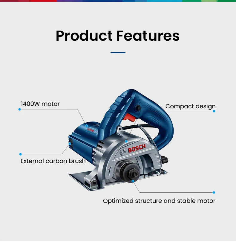 Bosch Marble Cutting Machine GDC 140 GDM 13-34 Professional Handheld Electric Circular Saw Seamless High-Precision Fabrication
