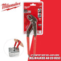 MILWAUKEE 10" Comfort Grip Hex-Jaw Pliers Multi Functional Milwaukee Hand Tools Power Tool Accessories V-Jaw Pliers 48-22-6210
