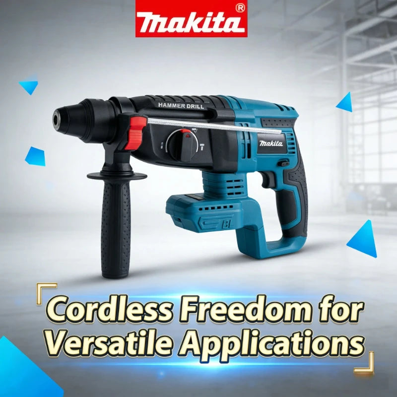 Martillo Rotativo Inalámbrico Compatible con Makita 26 mm Sin Escobillas