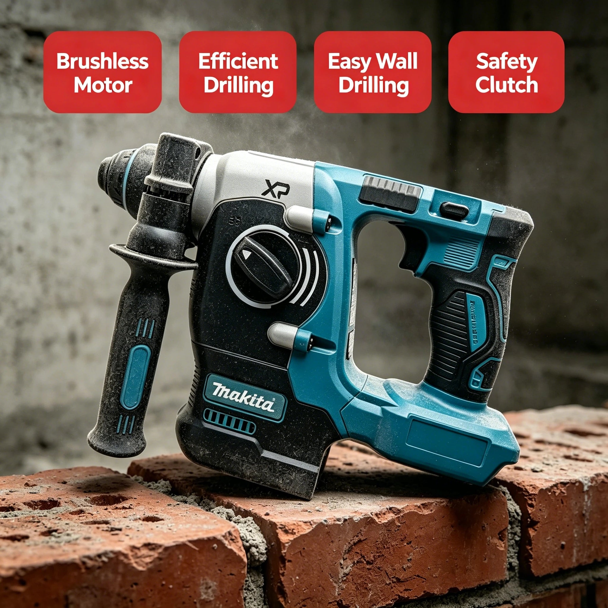 Martillo Rotativo Inalámbrico Makita 18V Sin Escobillas (Solo Herramienta)