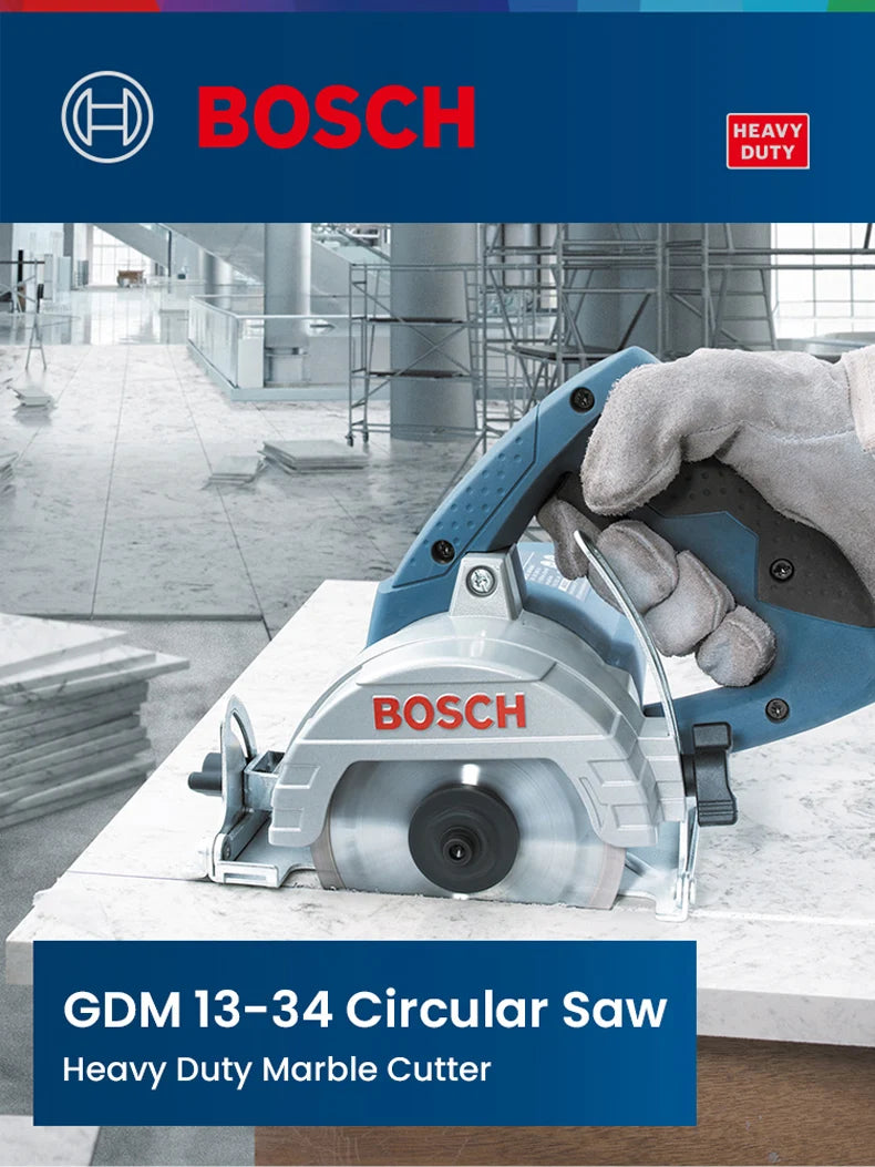 Bosch Marble Cutting Machine GDC 140 GDM 13-34 Professional Handheld Electric Circular Saw Seamless High-Precision Fabrication