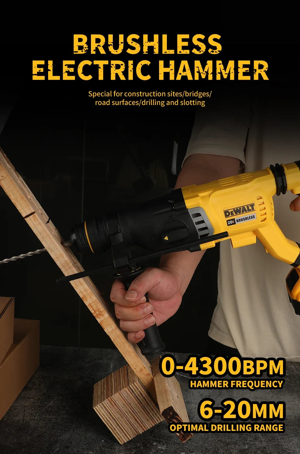 Martillo Rotativo Inalámbrico DEWALT SDS con Empuñadura en D