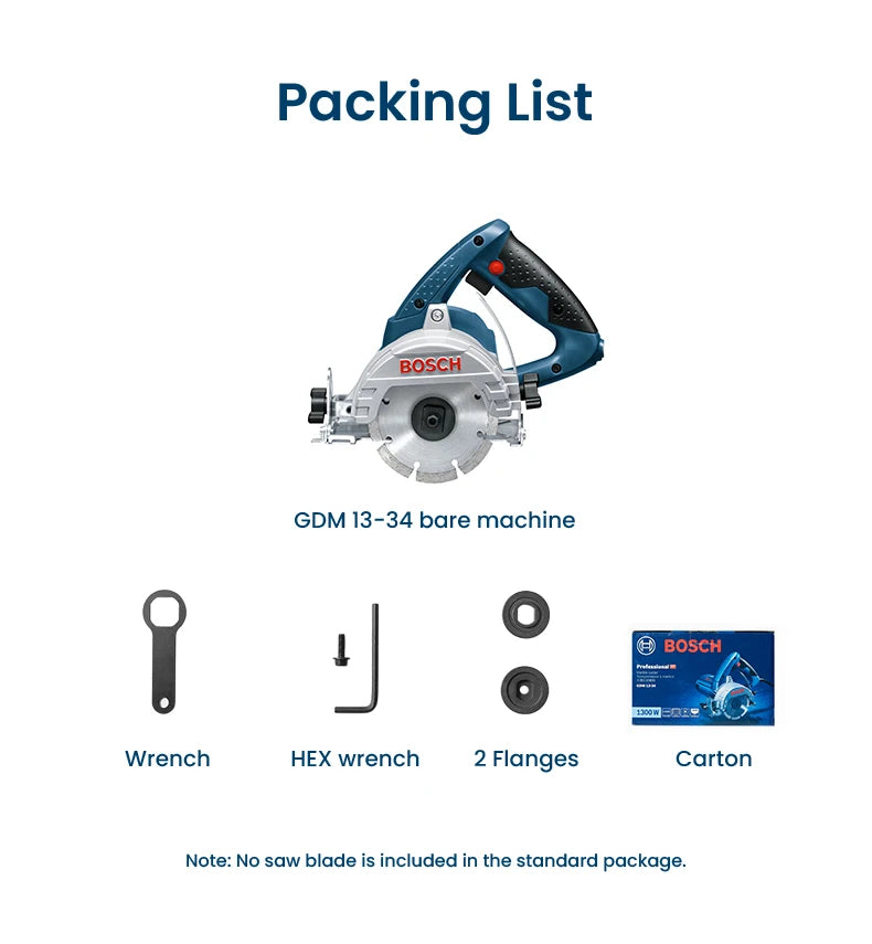 Bosch Marble Cutting Machine GDC 140 GDM 13-34 Professional Handheld Electric Circular Saw Seamless High-Precision Fabrication