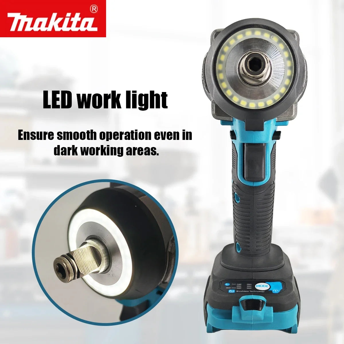 Llave de Impacto Inalámbrica Makita 18V 500 N·m Sin Escobillas