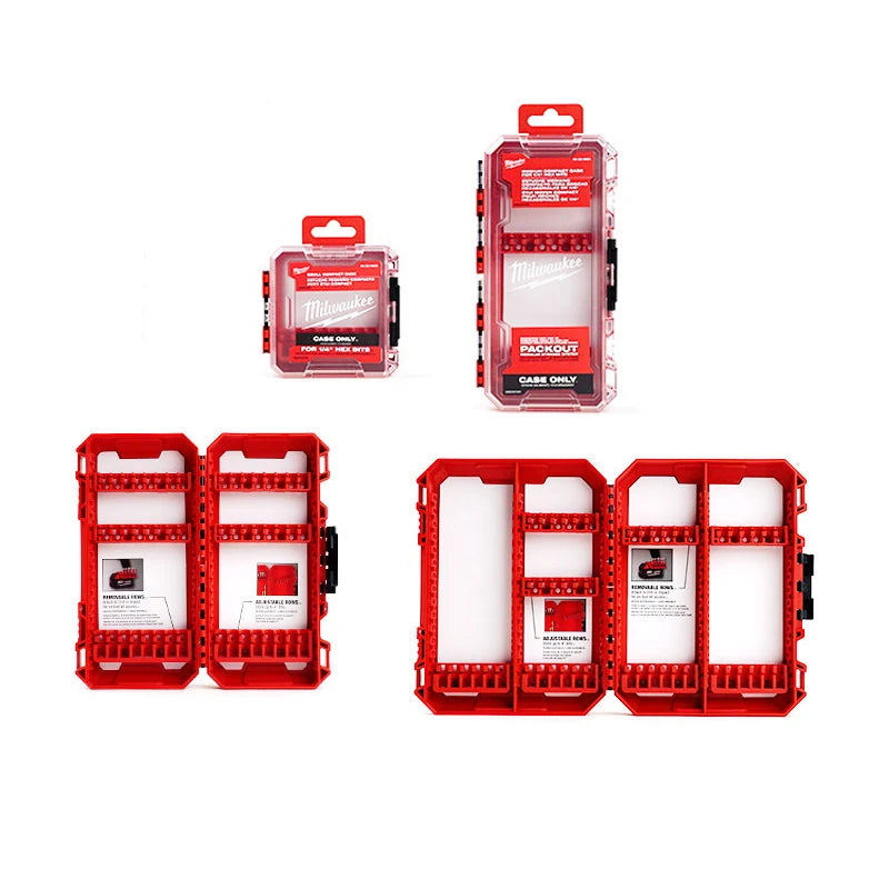 Milwaukee Self Customized Batch Head Storage Box, Medium to Large Single-Sided and Double-Sided, with Impact Drill Accessories