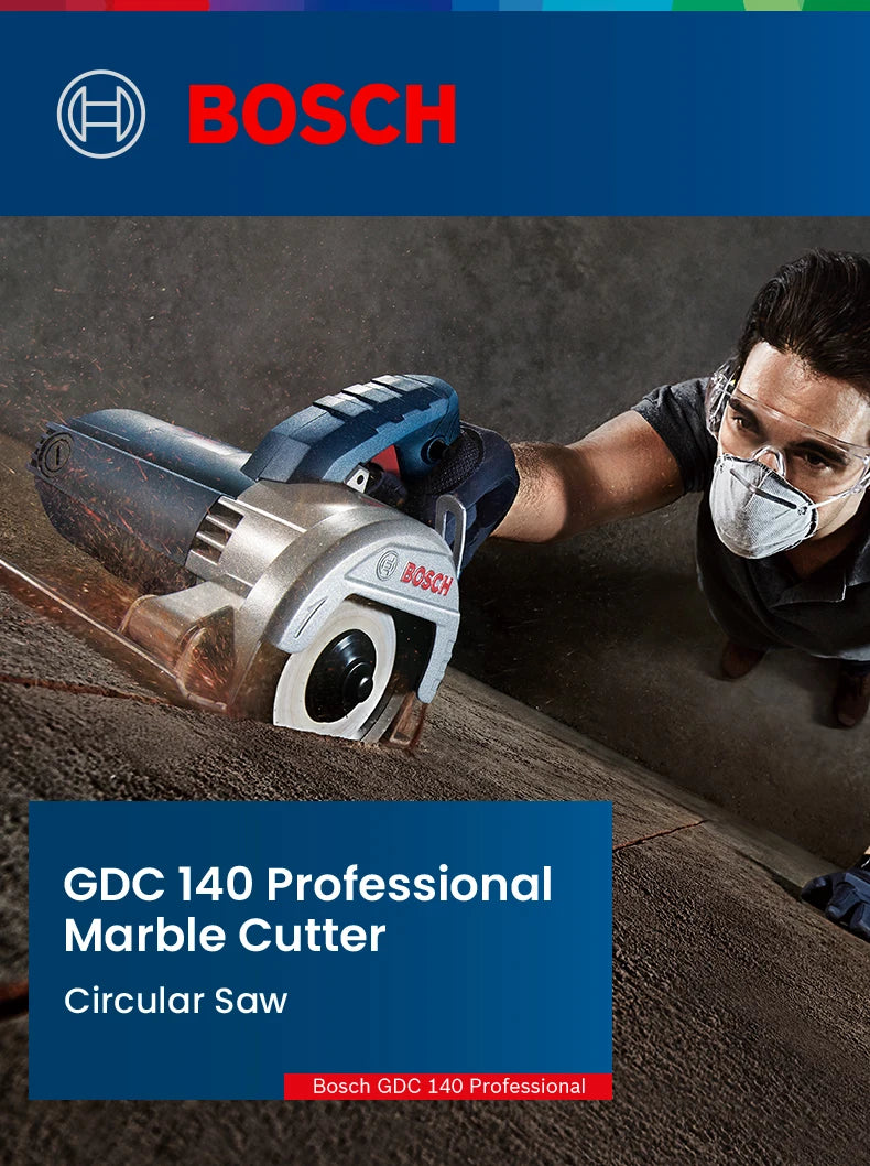 Bosch Marble Cutting Machine GDC 140 GDM 13-34 Professional Handheld Electric Circular Saw Seamless High-Precision Fabrication
