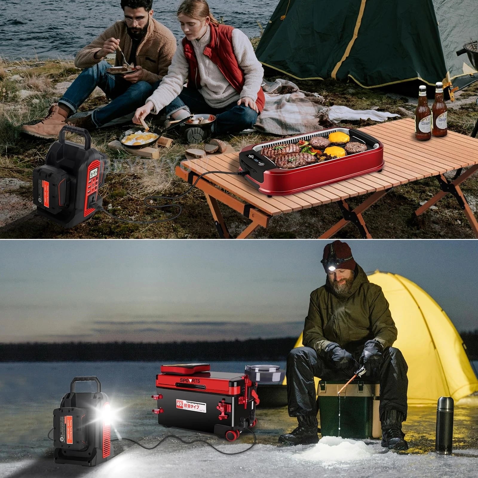 350W Power Inverter for Milwaukee 18V Li-ion Battery DC 20V to AC 110V ~230V 2-Port Supply Inverter Generators Converter Light