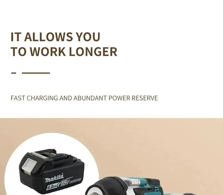 Makita Brushless DTW700 Electric Impact Wrench Cordless Electric Wrench 1/2 inch for Makita 18V Battery Screwdriver Power Tools