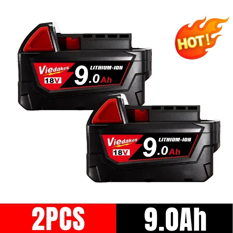 For Milwaukee 18v Battery, Replacement battery for Milwaukee drills, screwdrivers, angle grinders, wrenches